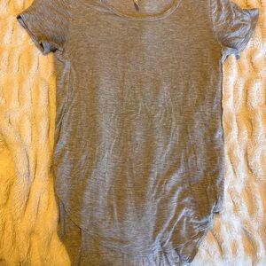 Gray Fitted Short Sleeve T-Shirt